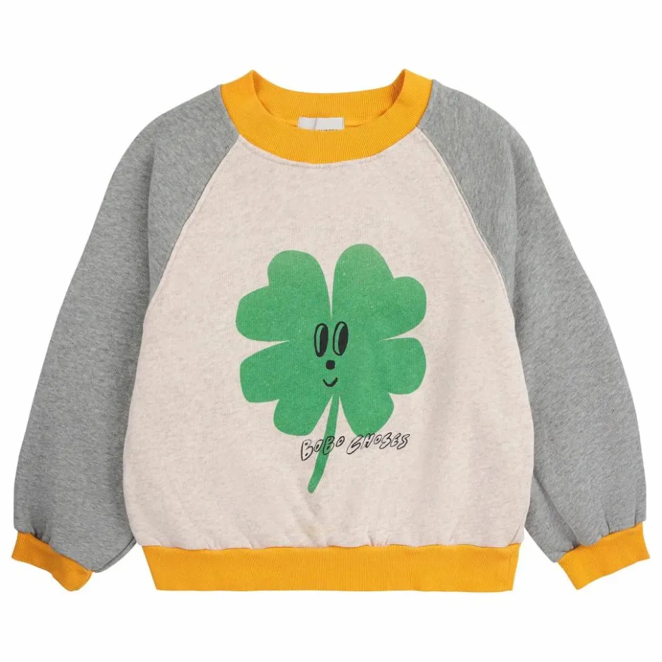Bobo Choses Sweat Colorblock Trèfle Coton Bio ||Enfant Sweats|Sweats