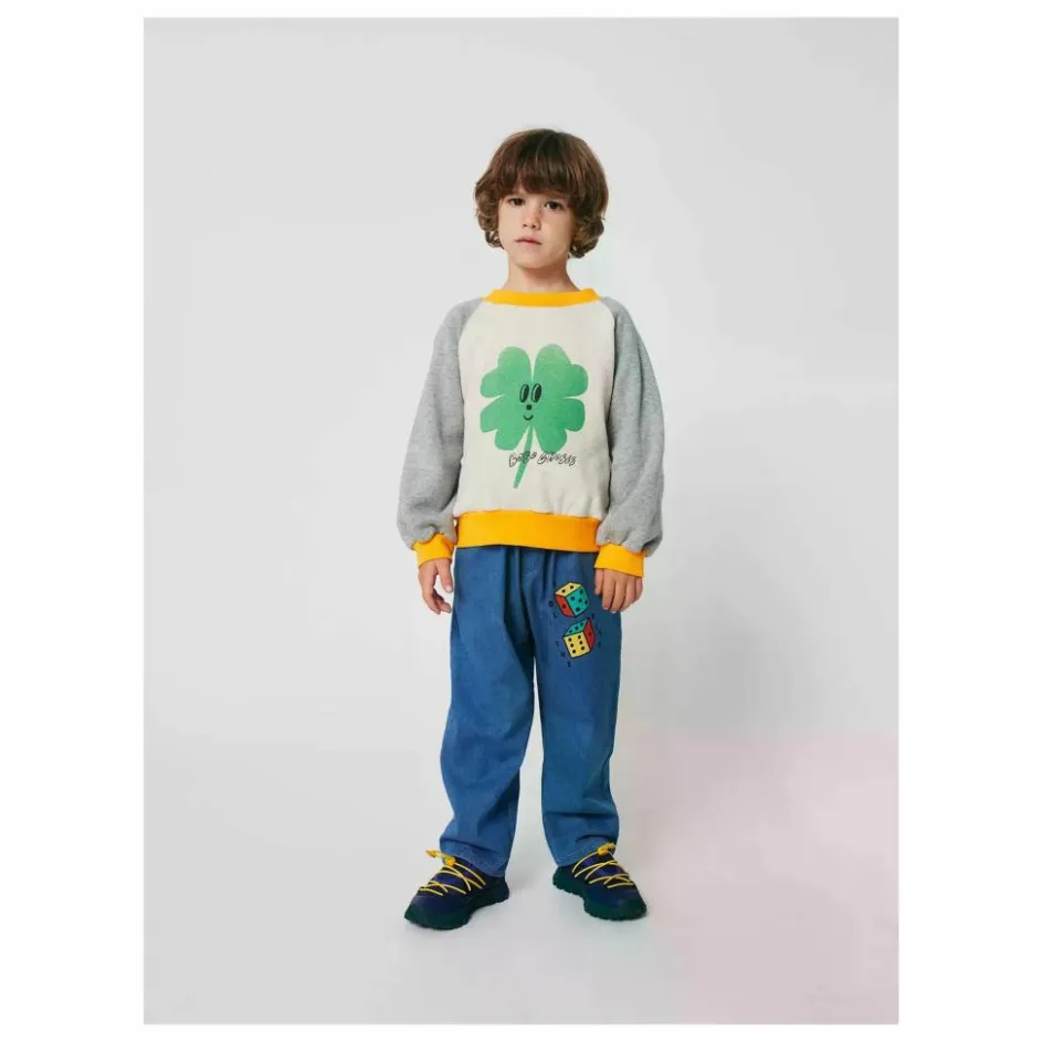 Bobo Choses Sweat Colorblock Trèfle Coton Bio ||Enfant Sweats|Sweats