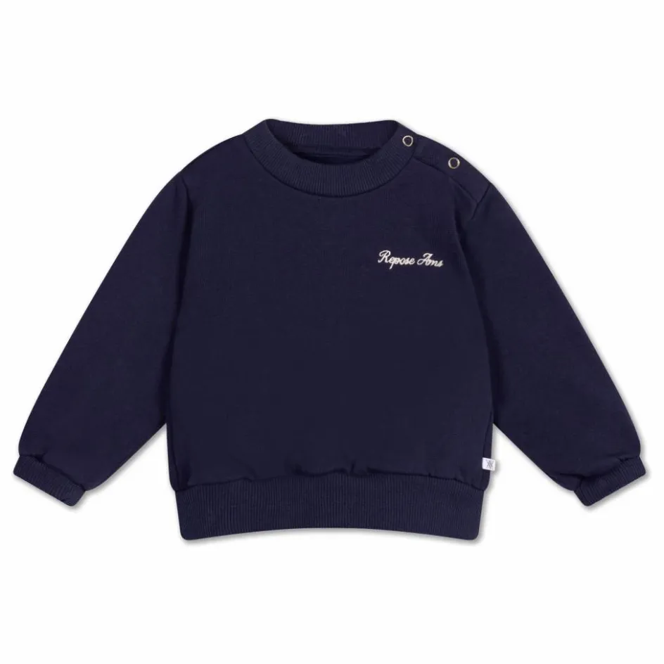 New Repose AMS Sweat Cozydrop Coton Bio Bébé | Bleu marine