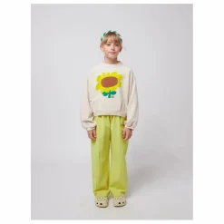 Hot Bobo Choses Sweat Crop Tournesol Coton Bio | Crème