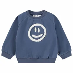 Sale Molo Sweat Disc Smiley Coton Bio | Bleu