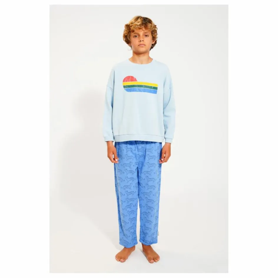 Clearance Piupiuchick Sweat Eighties Coton Bio | Bleu Clair