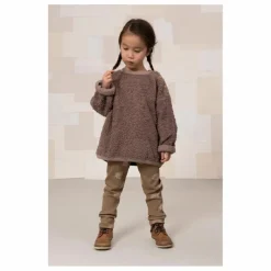 New Studio Bohème Sweat Façon Sherpa Ours Coton Bio | Mauve