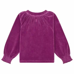 Clearance SMALLABLE BASICS Sweat Fille Col Rond en Velours | Rose fuschia