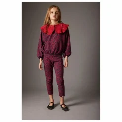 Clearance Cozmo Sweat Genoa Léopard Coton Bio | Rouge