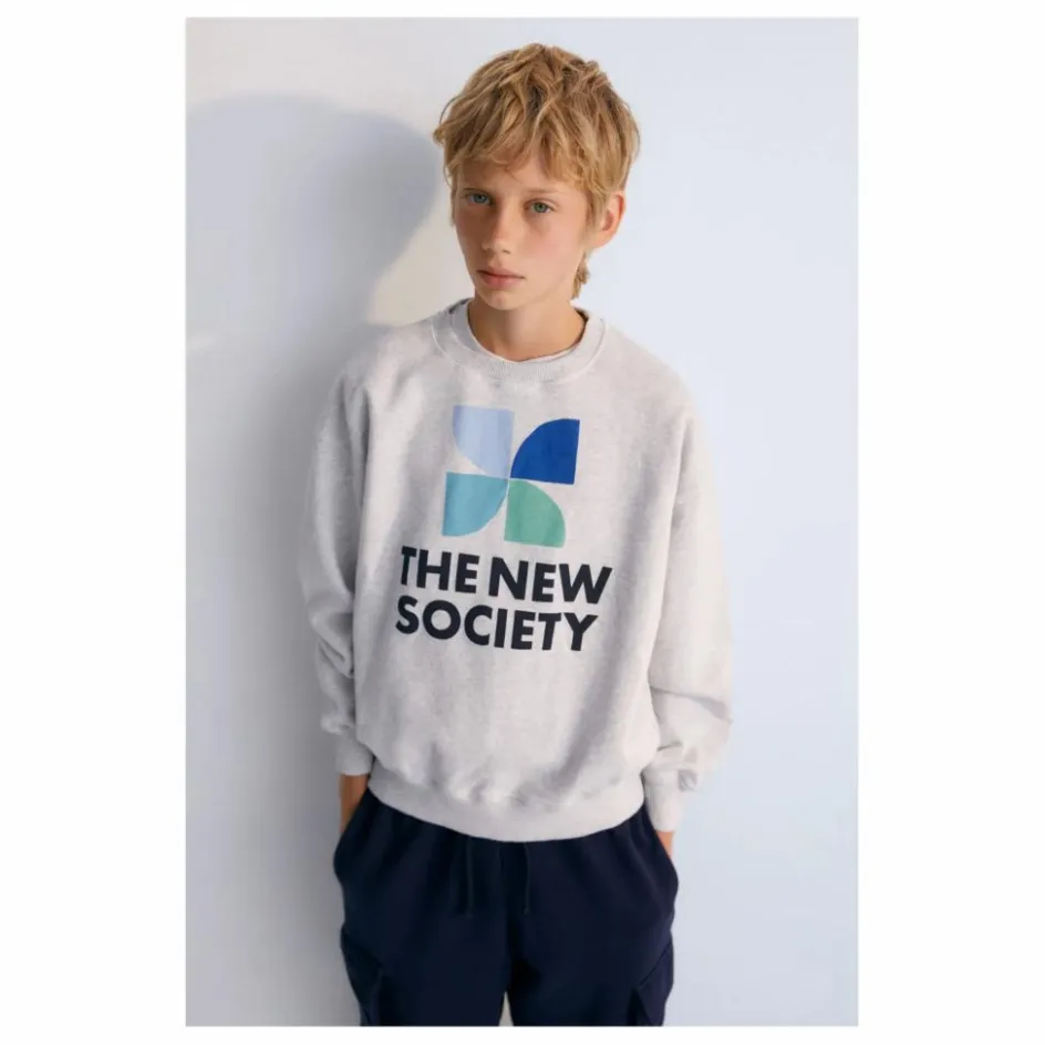 Best the new society Sweat Logo Mykonos Baby | Gris chiné