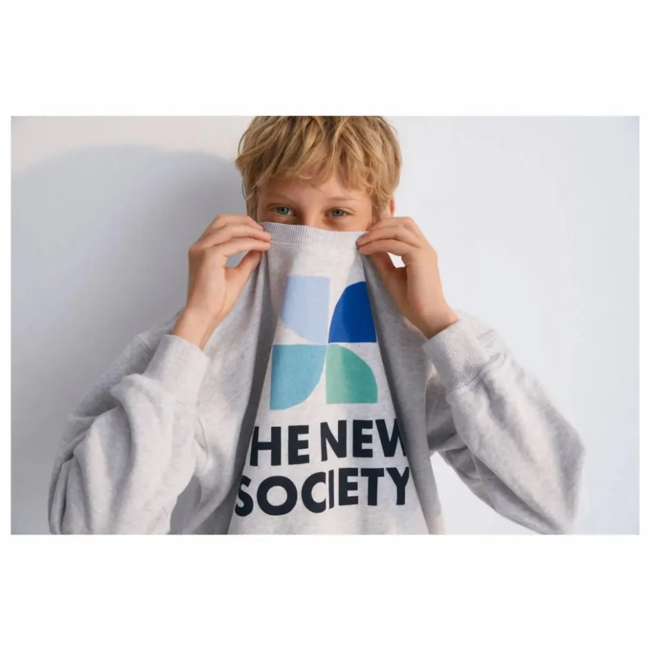 Best the new society Sweat Logo Mykonos Baby | Gris chiné