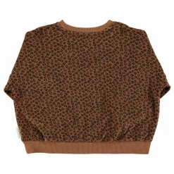 Clearance Piupiuchick Sweat Léopard Eponge Coton Bio | Brun