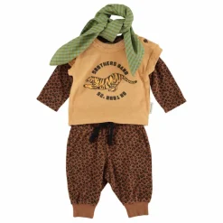 Clearance Piupiuchick Sweat Léopard Eponge Coton Bio | Brun