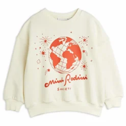 New Mini Rodini Sweat Society Coton Bio | Ecru