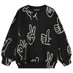 Online Molo Sweat Monti Hands Coton Bio | Noir
