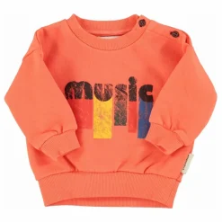 Clearance Piupiuchick Sweat Music Coton Bio | Orange fluo