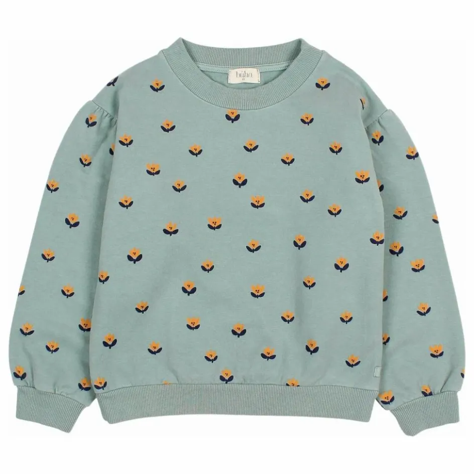 Online Búho Sweat Naïf Coton Bio | Vert Cèdre