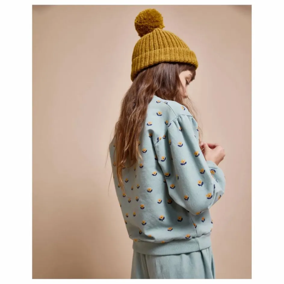 Online Búho Sweat Naïf Coton Bio | Vert Cèdre