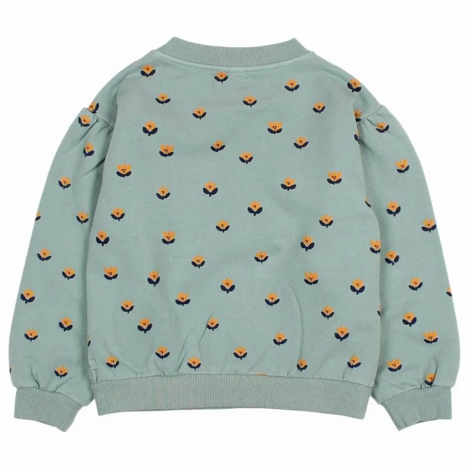 Online Búho Sweat Naïf Coton Bio | Vert Cèdre