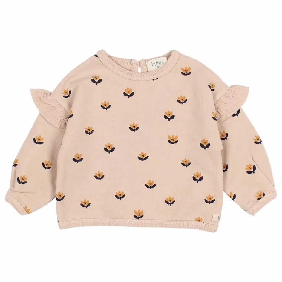 New Búho Sweat Naïf Volants Coton Bio | Rose