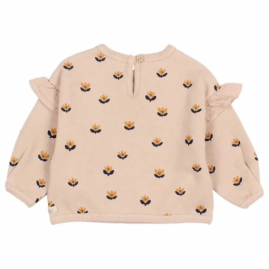 New Búho Sweat Naïf Volants Coton Bio | Rose