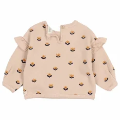 New Búho Sweat Naïf Volants Coton Bio | Rose