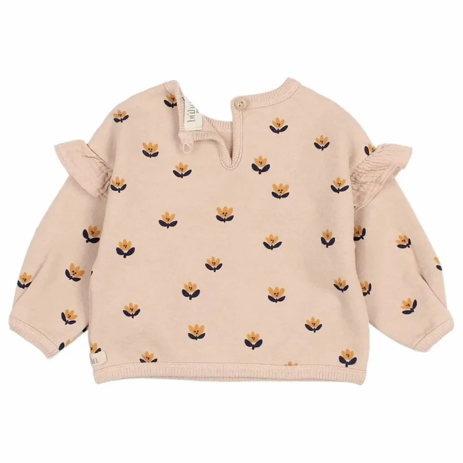New Búho Sweat Naïf Volants Coton Bio | Rose
