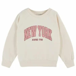 Sale Emile et Ida Sweat New York Coton Bio | Crème