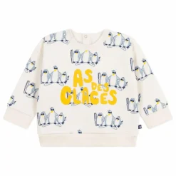 Online Petit Bateau Sweat Pingouins As Des Glaces | Ecru
