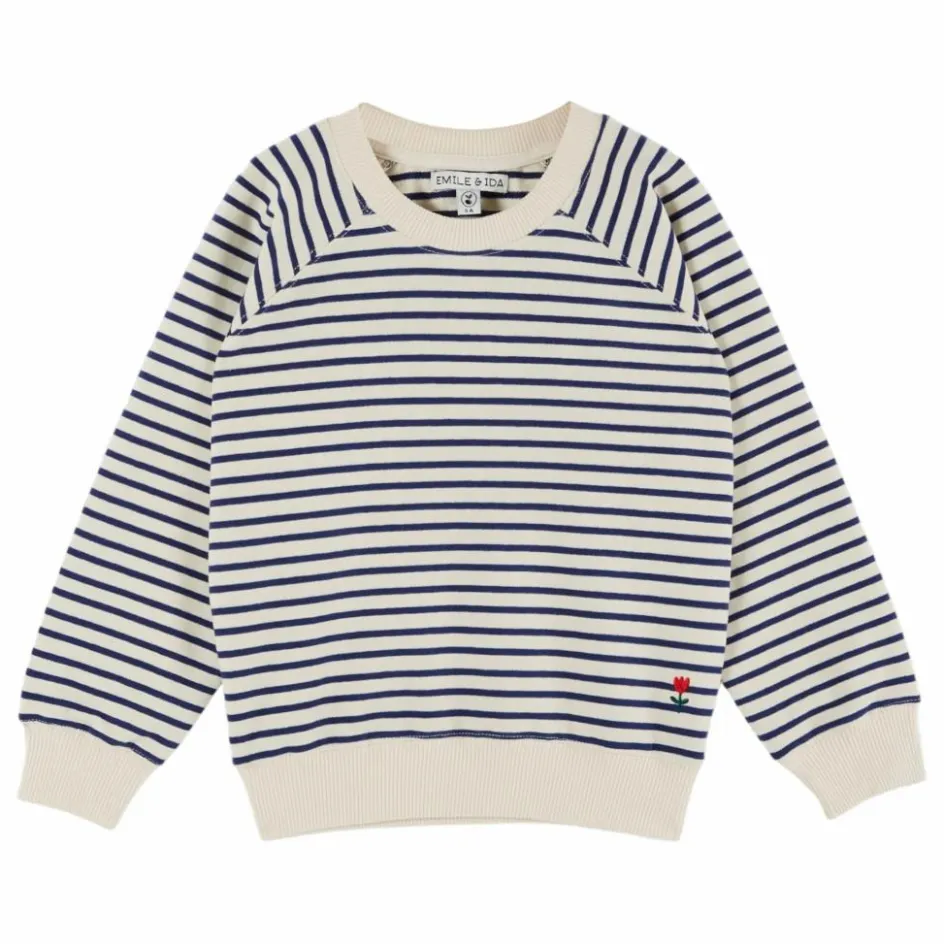 Sale Emile et Ida Sweat Rayures | Bleu marine