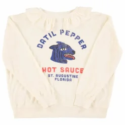 New Sisters Department Sweat Terese Datil Pepper Terry Coton Bio | Blanc