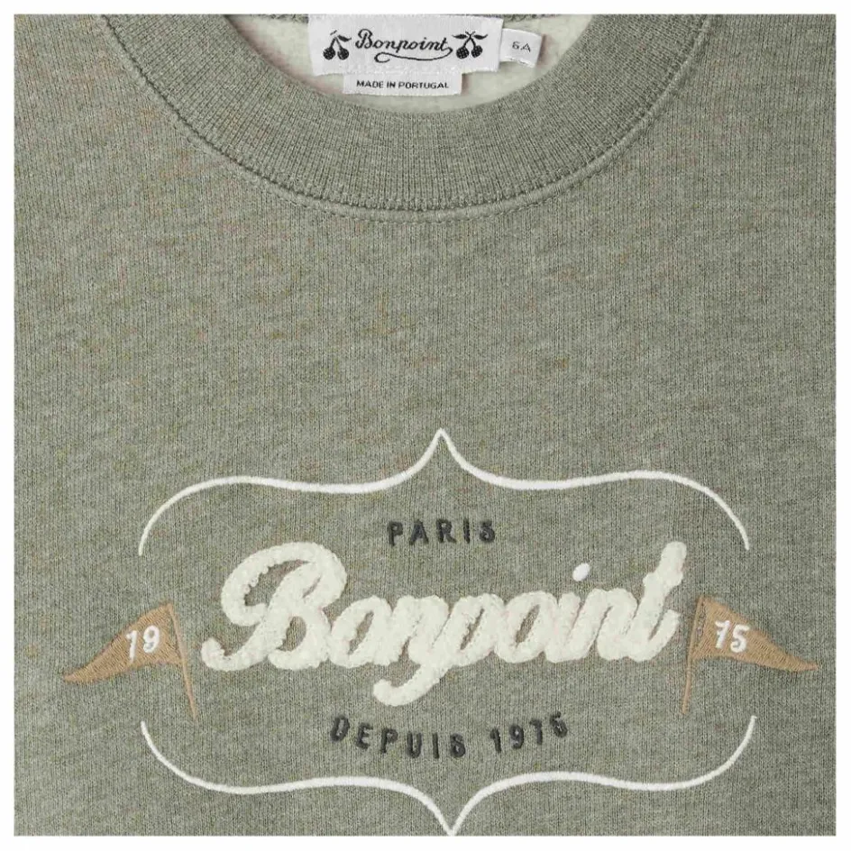 Online Bonpoint Sweat Tonino Molleton Coton Bio | Gris chiné