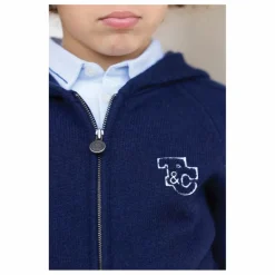 Sale Tartine et Chocolat Sweat Torsades Laine | Bleu marine