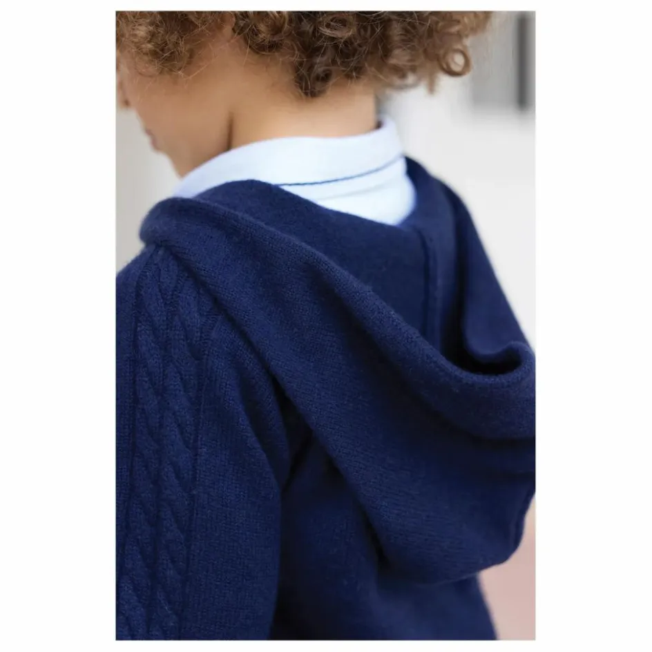 Sale Tartine et Chocolat Sweat Torsades Laine | Bleu marine
