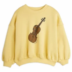 Outlet Mini Rodini Sweat Violon Coton Bio | Jaune
