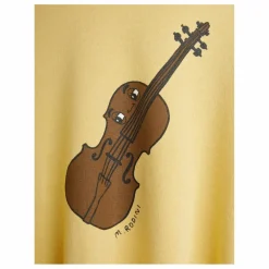 Outlet Mini Rodini Sweat Violon Coton Bio | Jaune