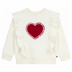 Outlet Petit Bateau Sweat Volants Cœur | Ecru
