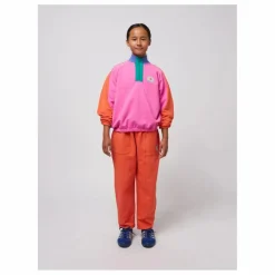 Hot Bobo Choses Sweat Zippé Colorblock Coton Bio | Rose