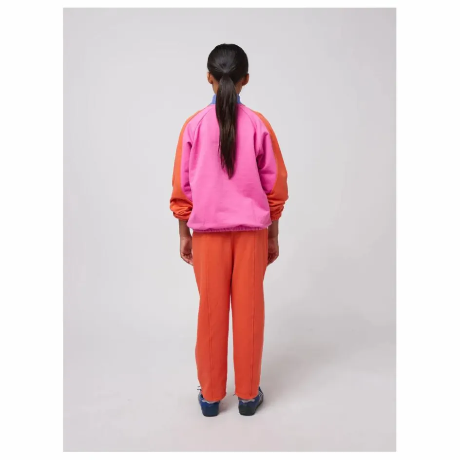 Hot Bobo Choses Sweat Zippé Colorblock Coton Bio | Rose