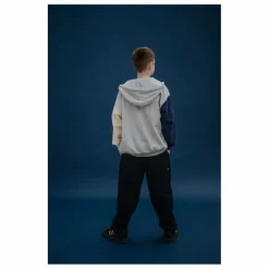 Outlet Repose AMS Sweat Zippé Tricolore Coton Bio | Gris
