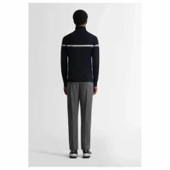 Clearance Fusalp Sweat Zippé Wengen Fiz II Laine Mérinos | Bleu marine