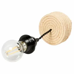Cosydar Système électrique, rosace en raphia || Luminaires