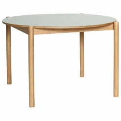 Discount Hübsch Table à manger ronde Oblique | Gris clair