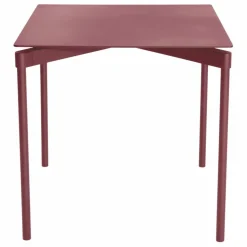 Hot Petite friture Table carrée Fromme outdoor - 4 personnes | Rouge Brun