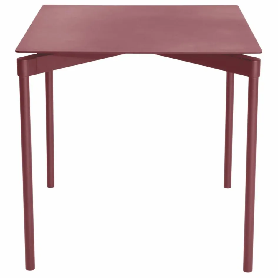 Hot Petite friture Table carrée Fromme outdoor - 4 personnes | Rouge Brun