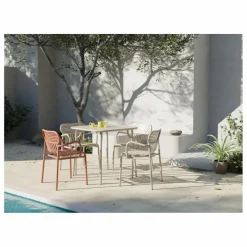Petite friture Table carrée Week-end - 4 places || Mobilier De Jardin