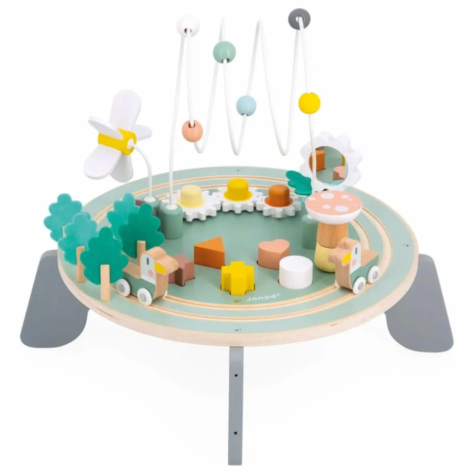 Janod Table d'activités Le Jardin| Jouets D'Éveil|Jouets D'Éveil
