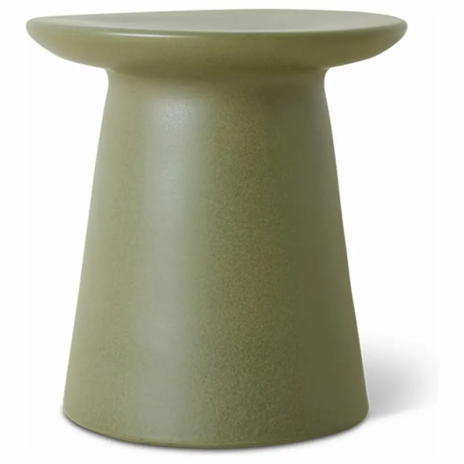 New HKliving Table d'appoint en faïence | Vert kaki