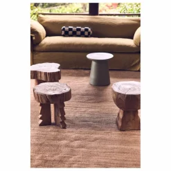 New HKliving Table d'appoint en faïence | Vert kaki