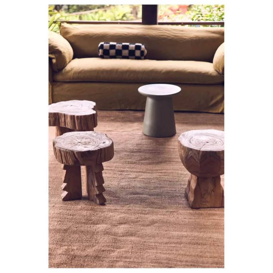 New HKliving Table d'appoint en faïence | Vert kaki