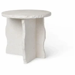 Ferm Living Table d'appoint Mineral en marbre de Bianco Curia || Tables, Bureaux|Lits, Tables De Chevet