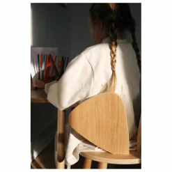 New Nofred Table et chaise d'écolier en Souris | Chêne