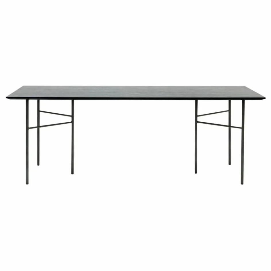 Ferm Living Table rectangulaire Mingle en bois FSC, pieds métal || Tables, Bureaux