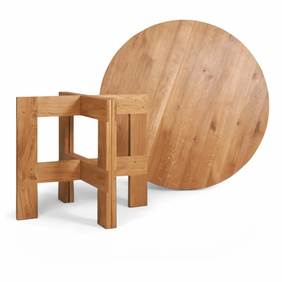 Sale Frama Table ronde Farmhouse en bois | Chêne